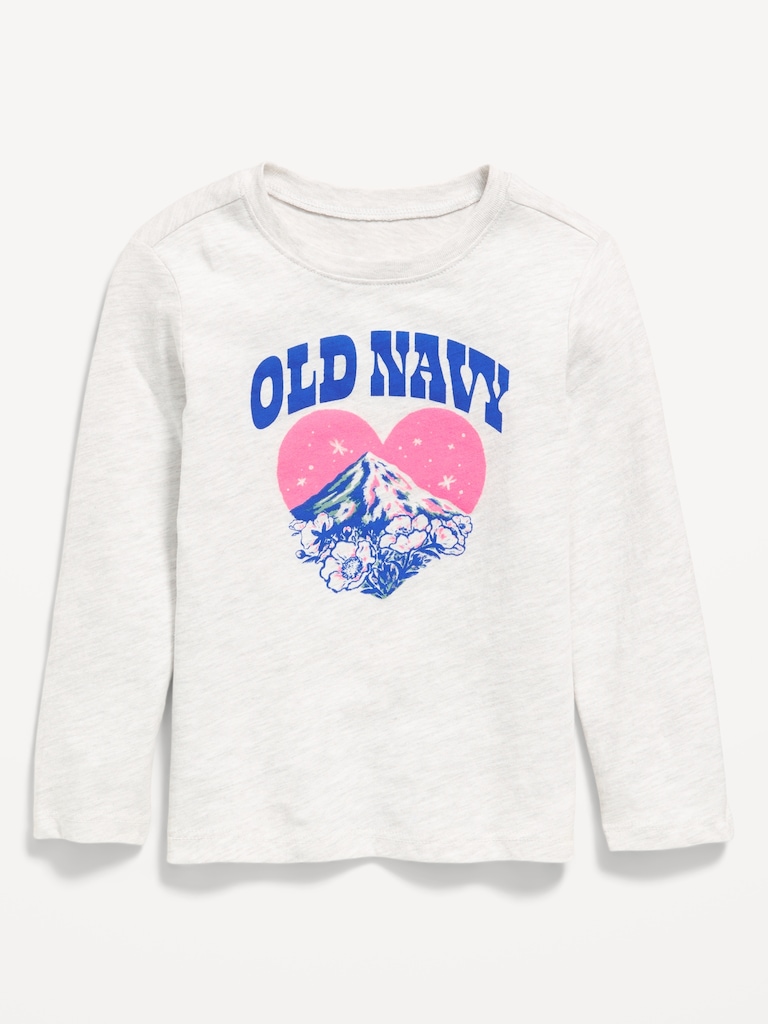 Long-Sleeve Logo-Graphic T-Shirt for Toddler Girls