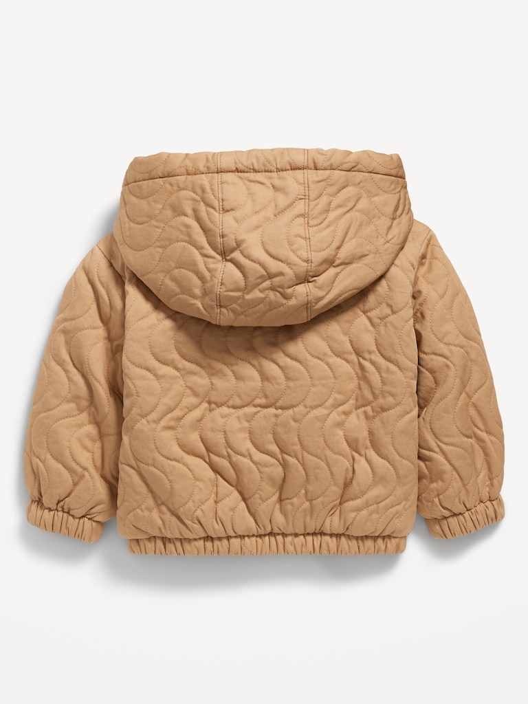 Quilted Pocket Twill Jacket for Toddler Girls