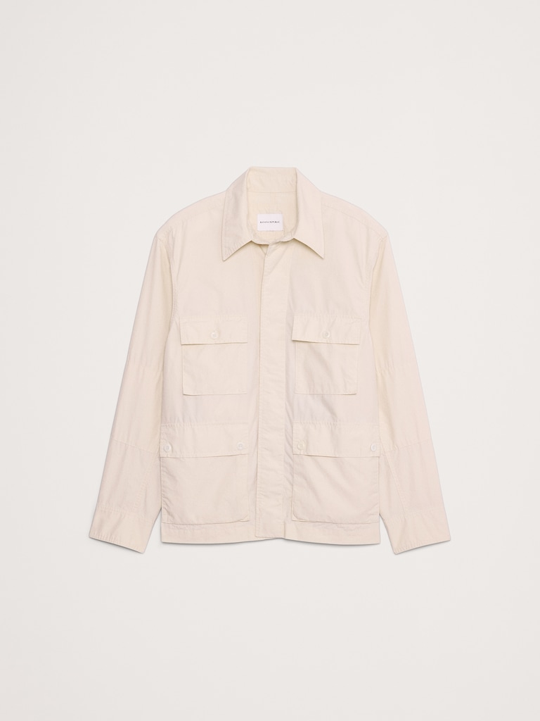 The White Lotus Poplin Field Shirt-Jacket