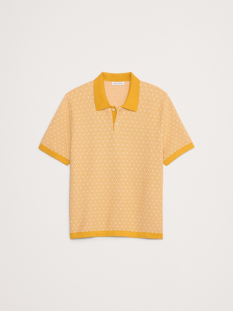 The White Lotus Cotton-Silk Sweater Polo