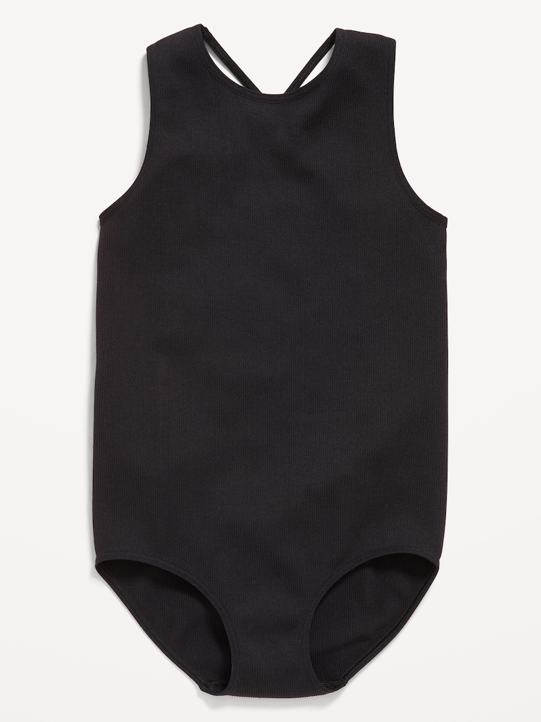 Seamless Fitted Sleeveless Leotard for Girls