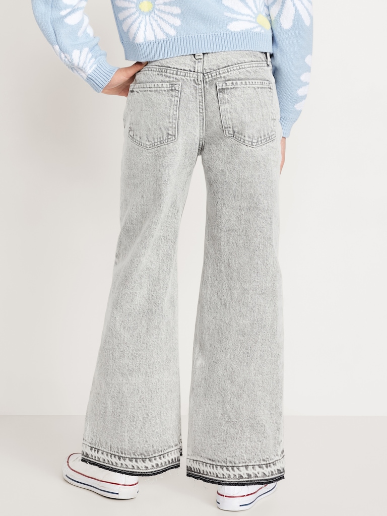High-Waisted Baggy Wide-Leg Jeans for Girls