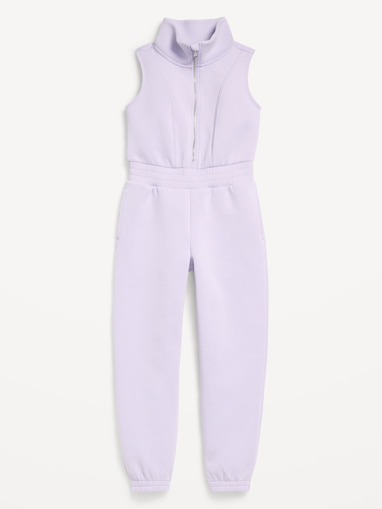 Bounce Fleece Sleeveless Zip-Front Jumpsuit for Girls
