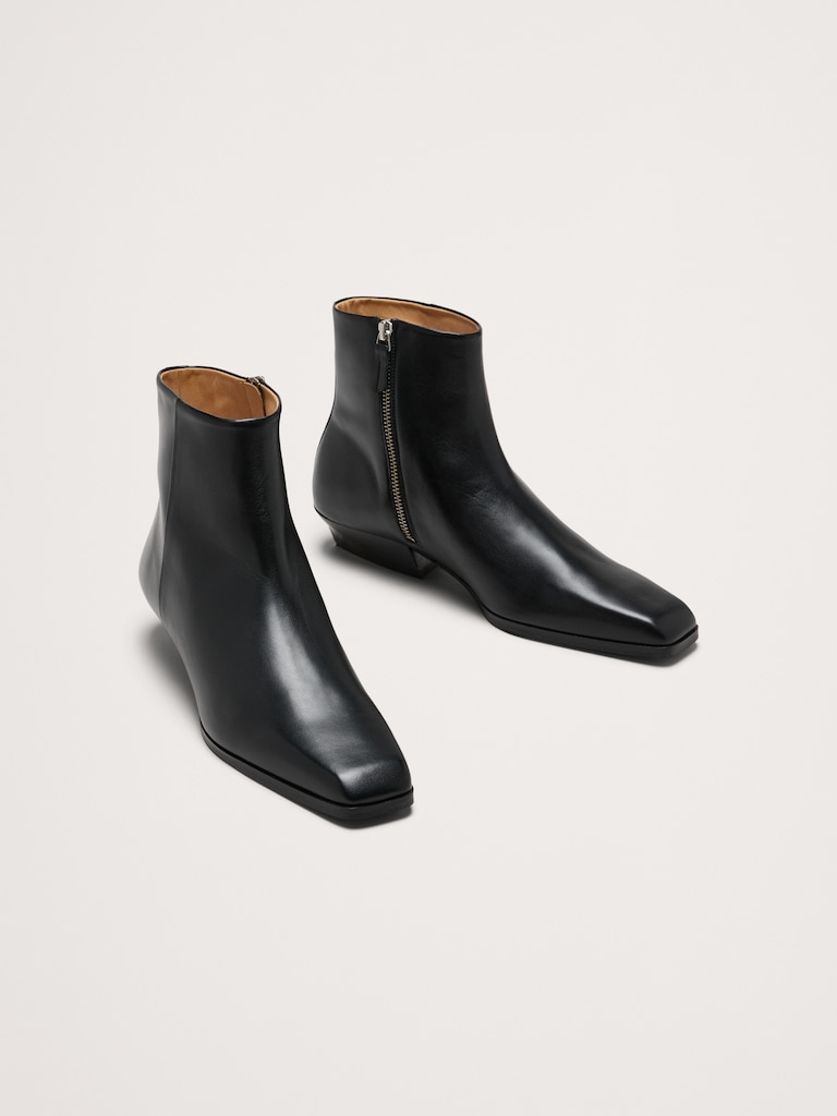 Italian Leather Ankle Boot