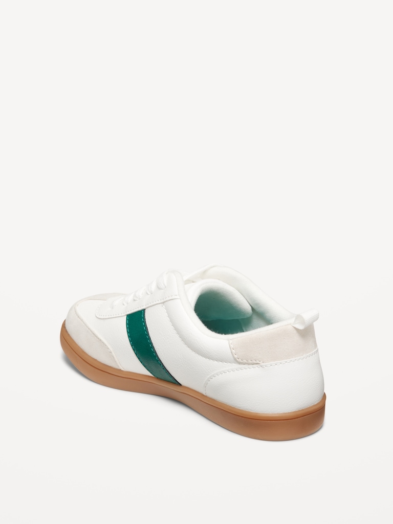 Faux-Leather Lace-Up Soccer Sneakers for Boys