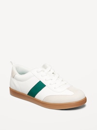 Faux-Leather Lace-Up Soccer Sneakers for Boys