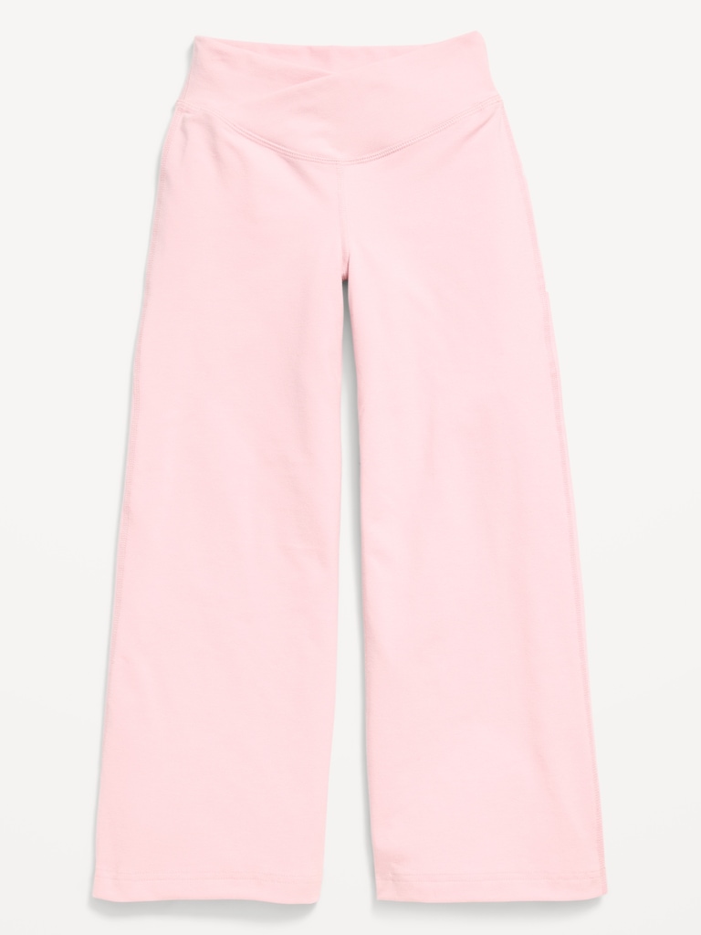 High-Waisted PowerChill Crossover Wide-Leg Leggings for Girls