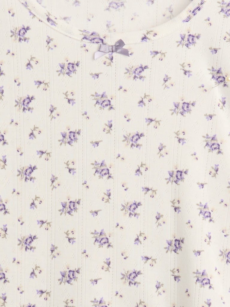 Kids Recycled Pointelle PJ Short Set