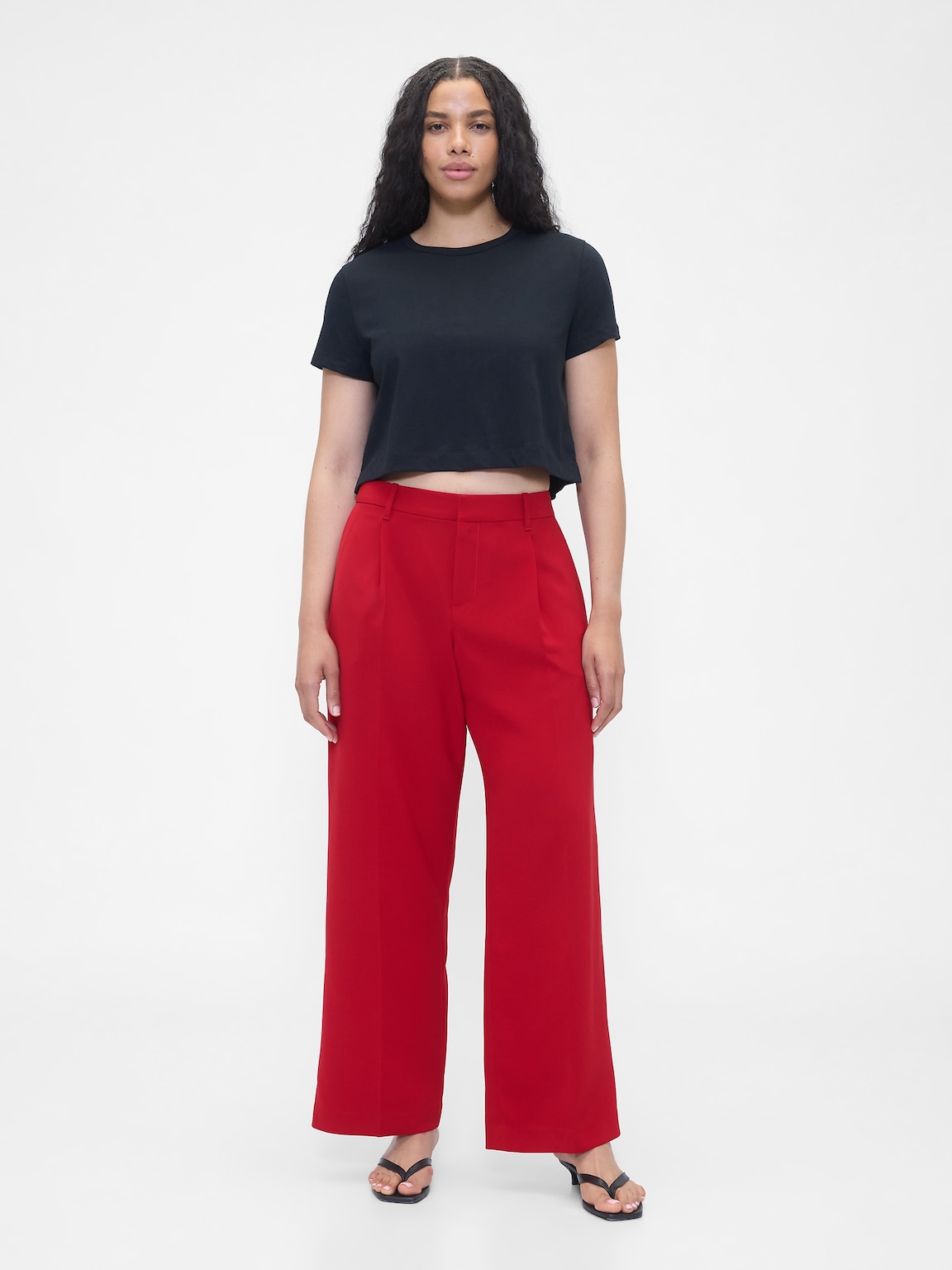 365 Low Rise Pleated Wide-Leg Trousers