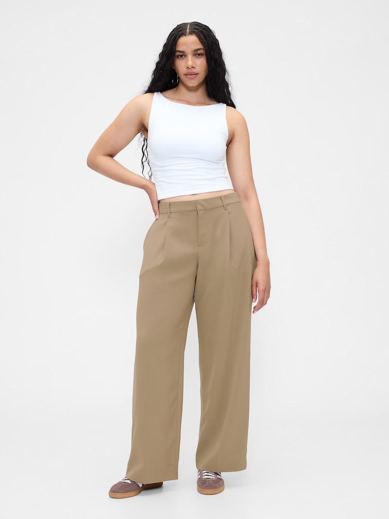 365 Low Rise Pleated Wide-Leg Trousers