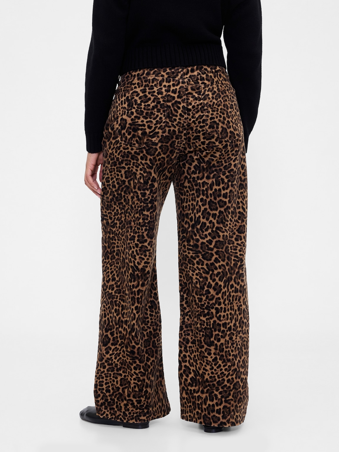 High Rise Corduroy Stride Wide-Leg Jeans