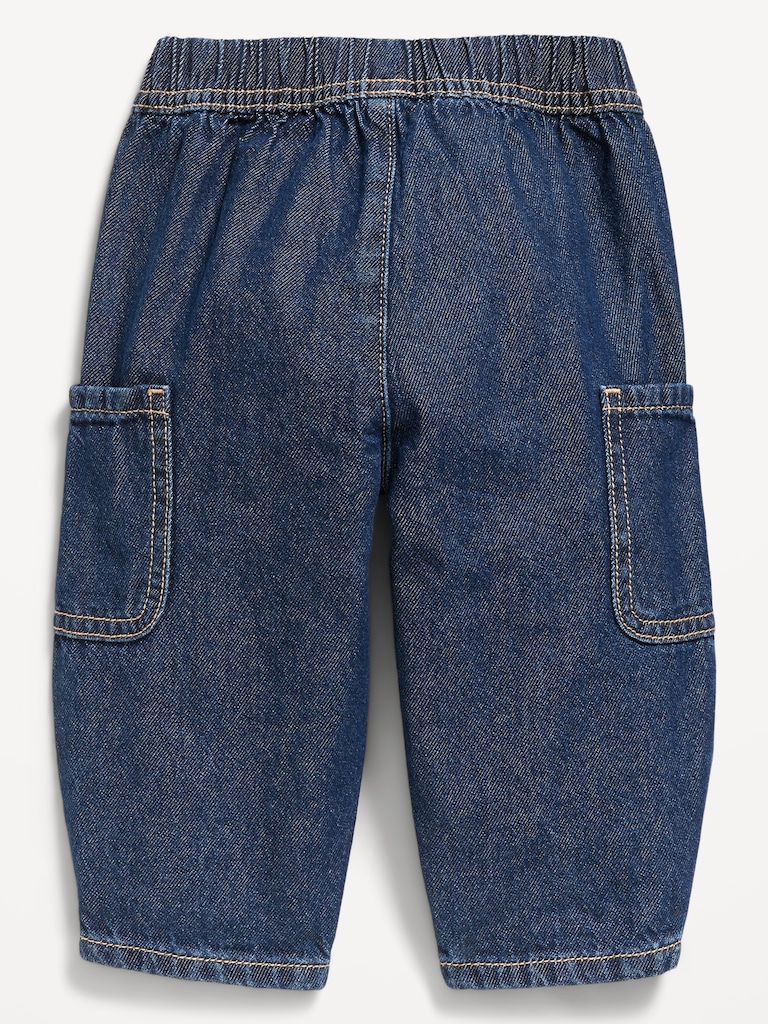 Baggy Barrel-Leg Cargo Jeans for Baby