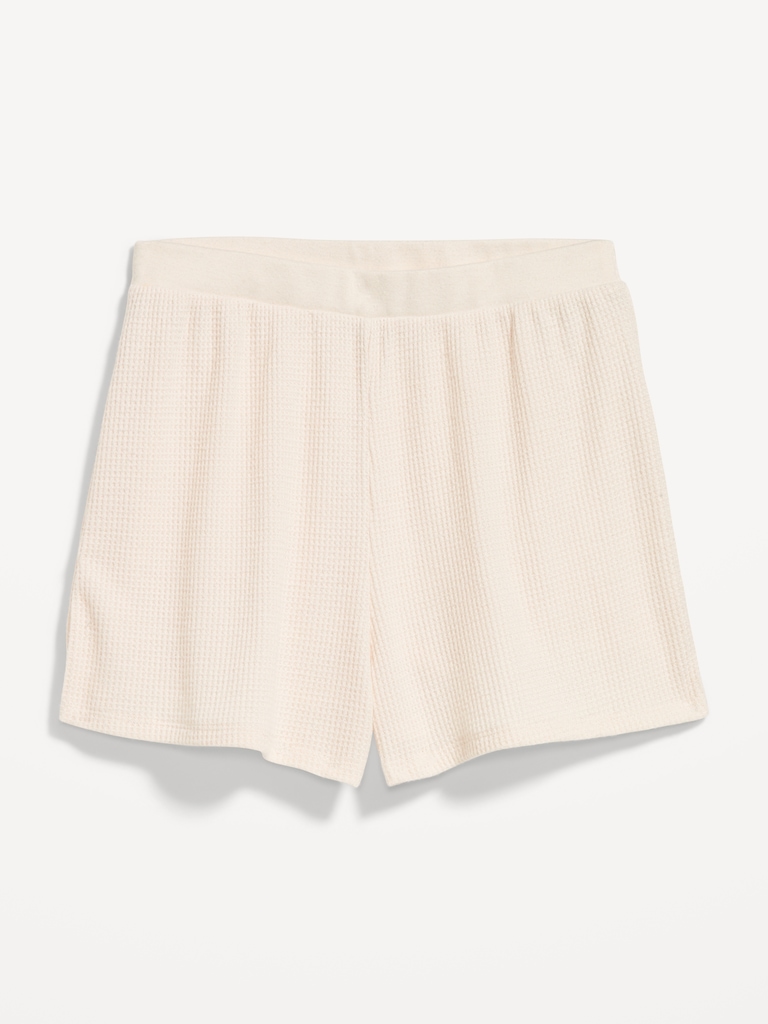 High-Waisted Cozy Waffle Pajama Shorts