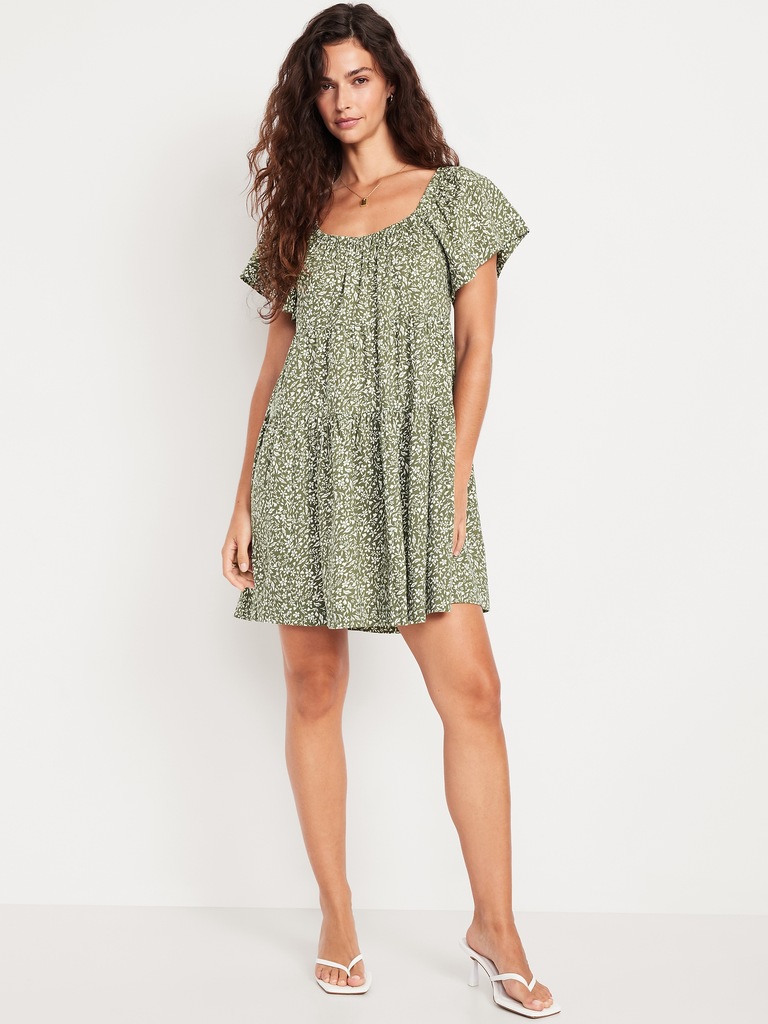 Mini Floral Swing Dress