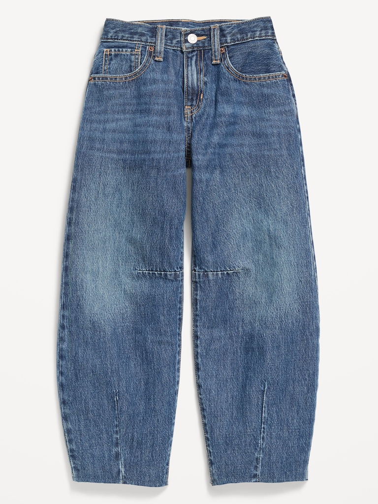 Super Baggy Barrel-Leg Jeans for Girls