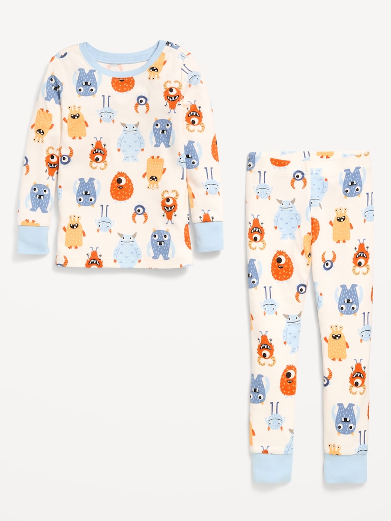 Printed Snug-Fit Pajama Set for Toddler & Baby