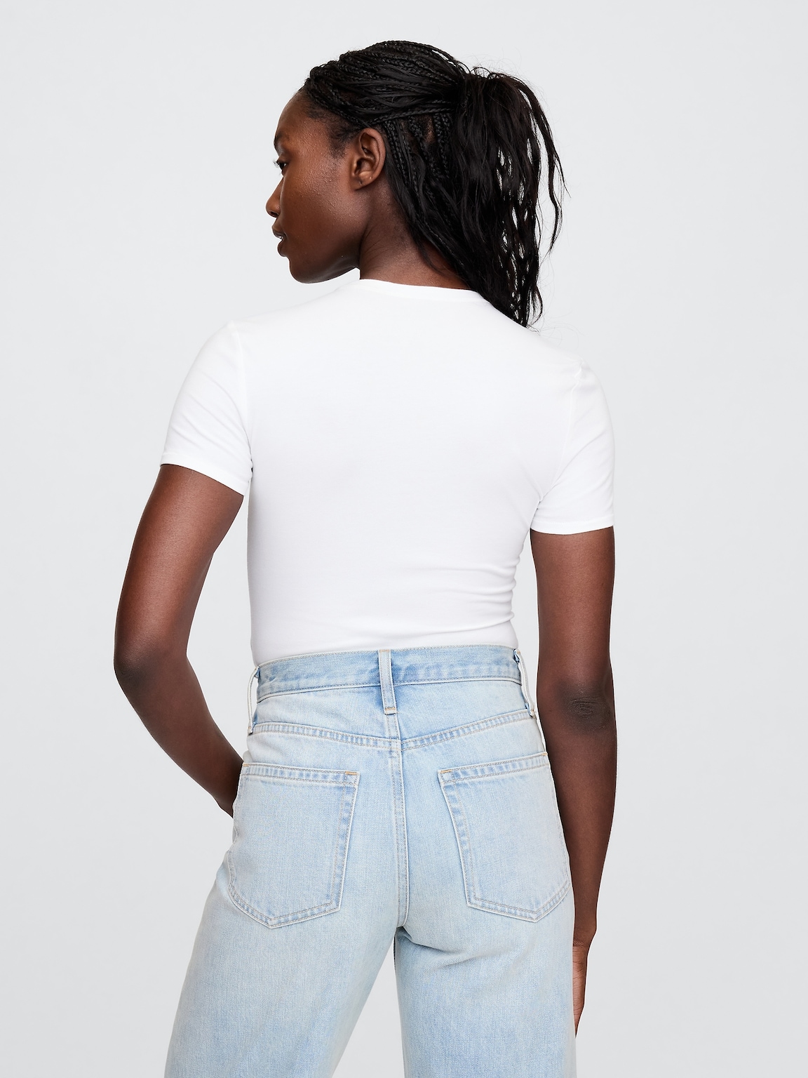 CloseKnit Jersey T-Shirt Thong Bodysuit