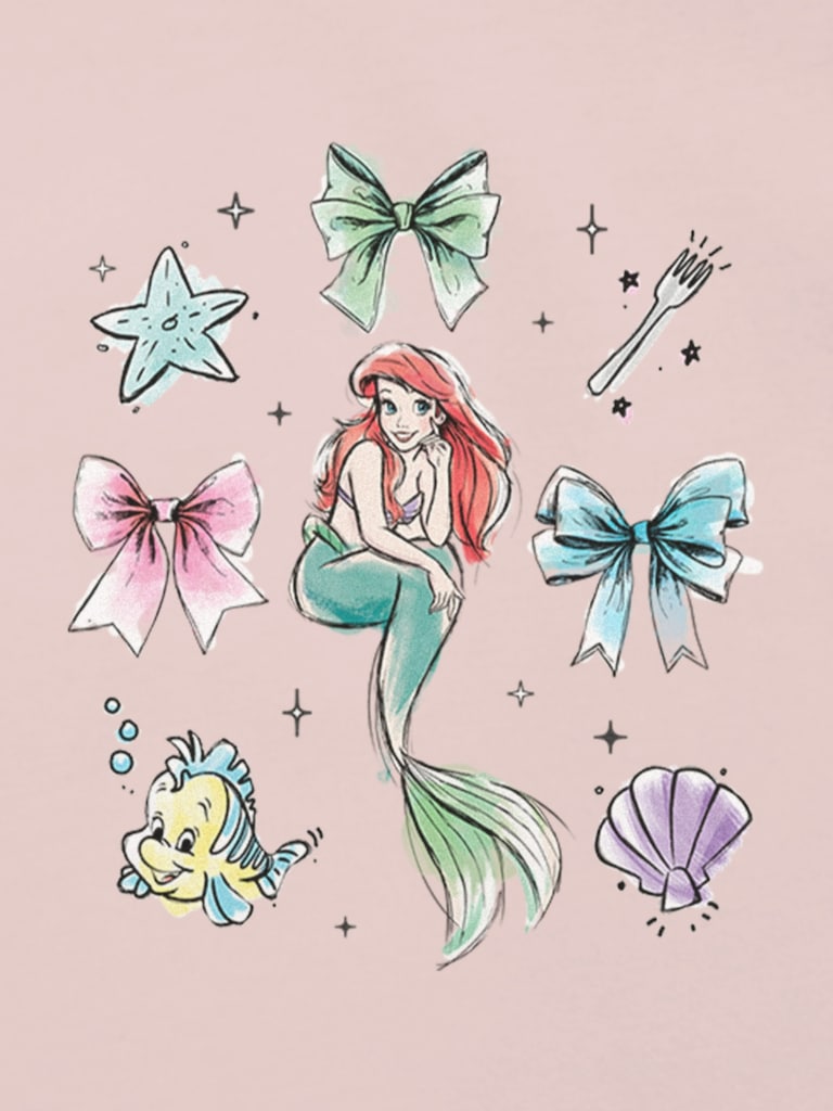 Toddler Ariel Bows Graphic T-Shirt