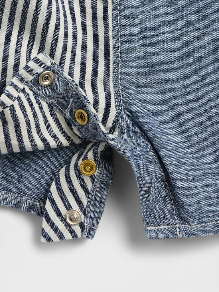Baby Chambray Stripe One-Piece