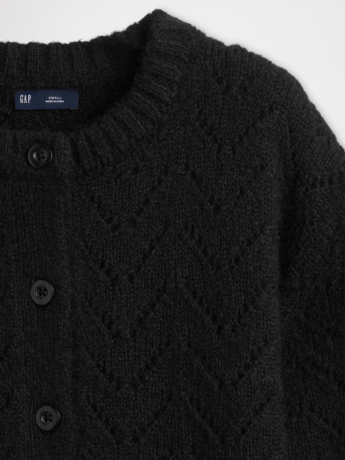Fuzzy Pointelle Cardigan