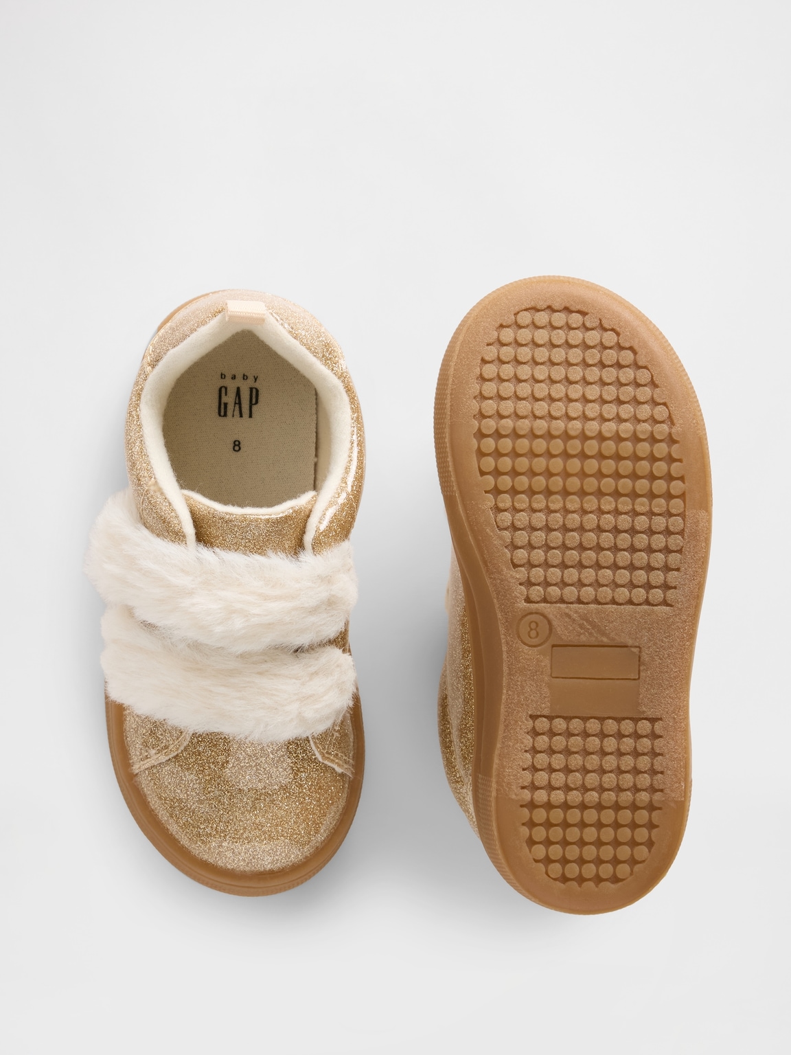 Toddler Vegan Fur Glitter Sneakers