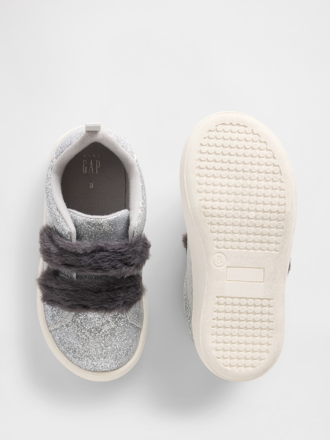 Toddler Vegan Fur Glitter Sneakers
