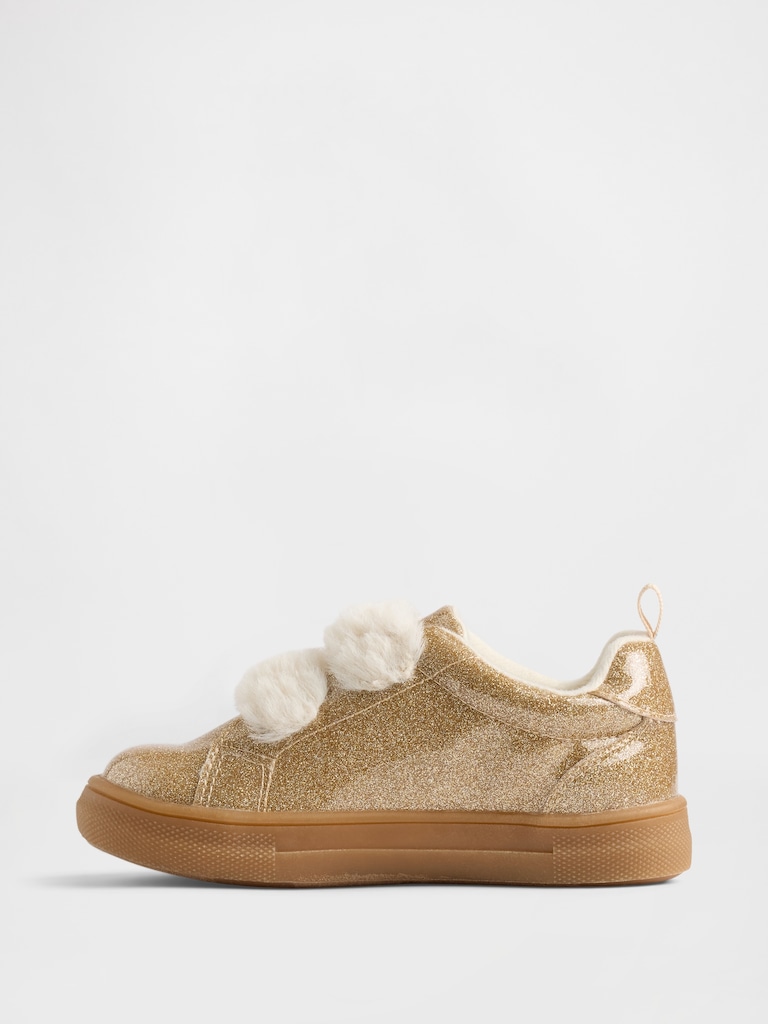 Toddler Vegan Fur Glitter Sneakers