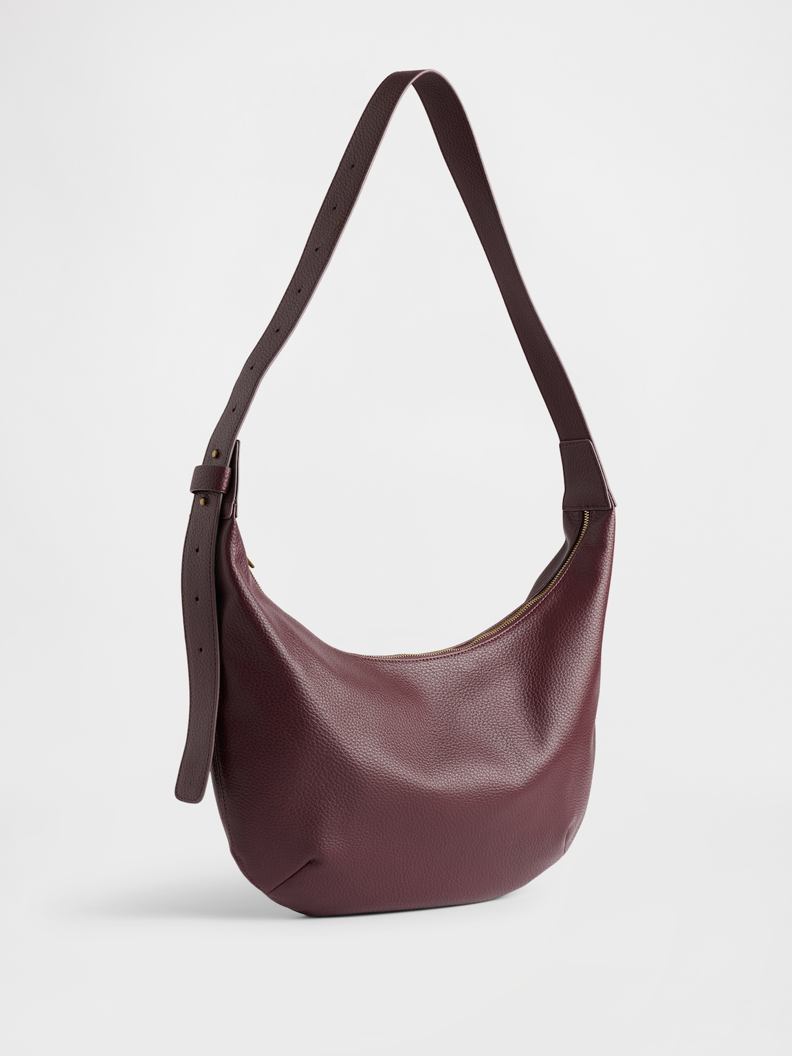 Vegan Pebble Leather Slouchy Crossbody Bag