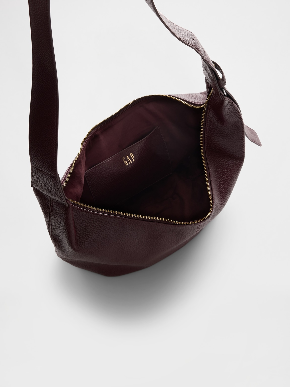 Vegan Pebble Leather Slouchy Crossbody Bag