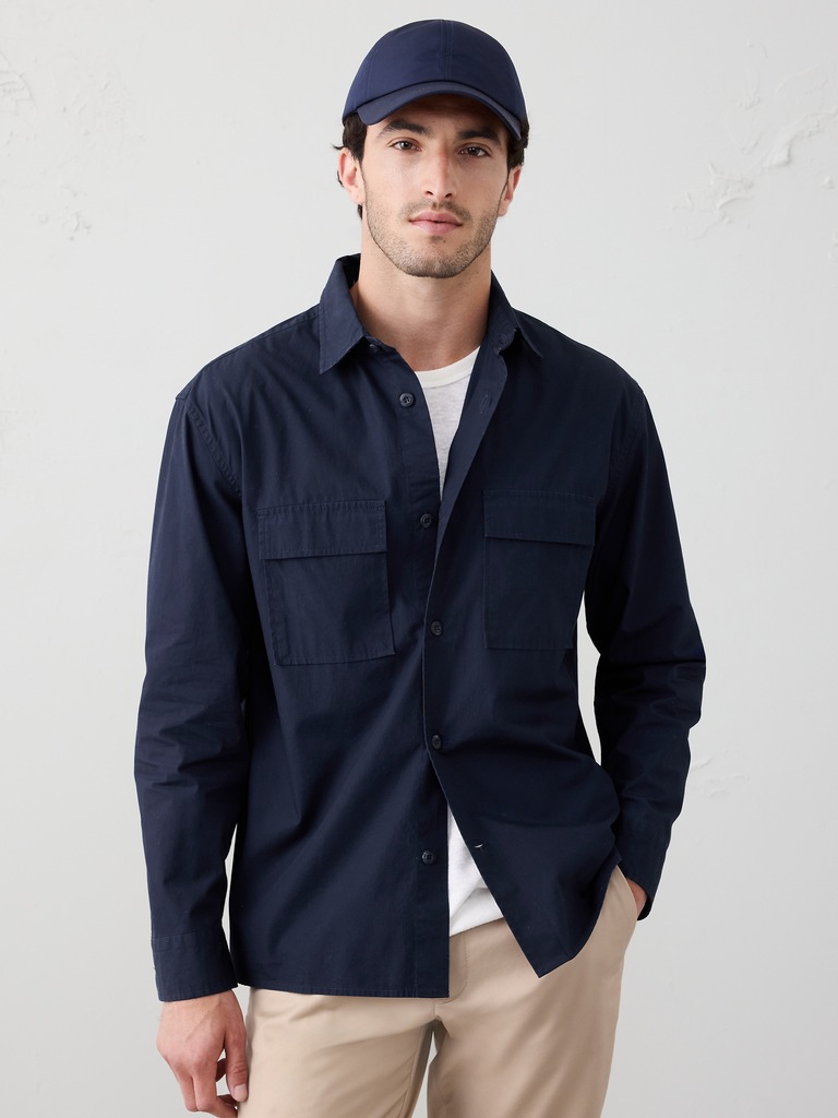 Relaxed-Fit Poplin Overshirt