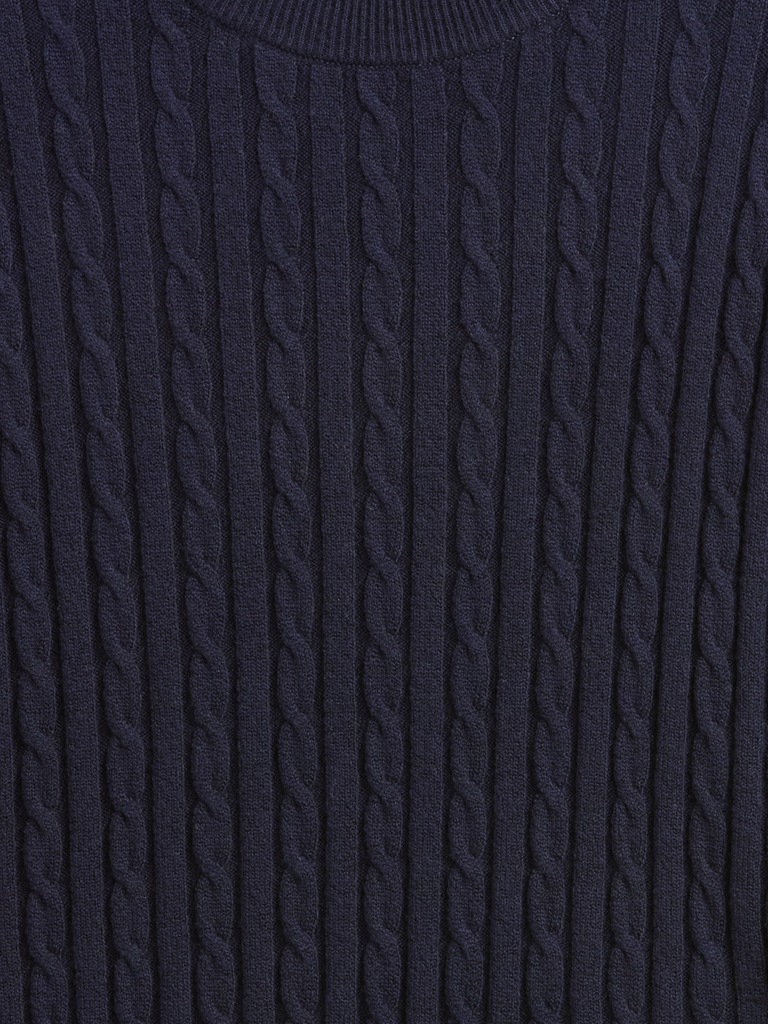 CashSoft Cable-Knit Crewneck Sweater