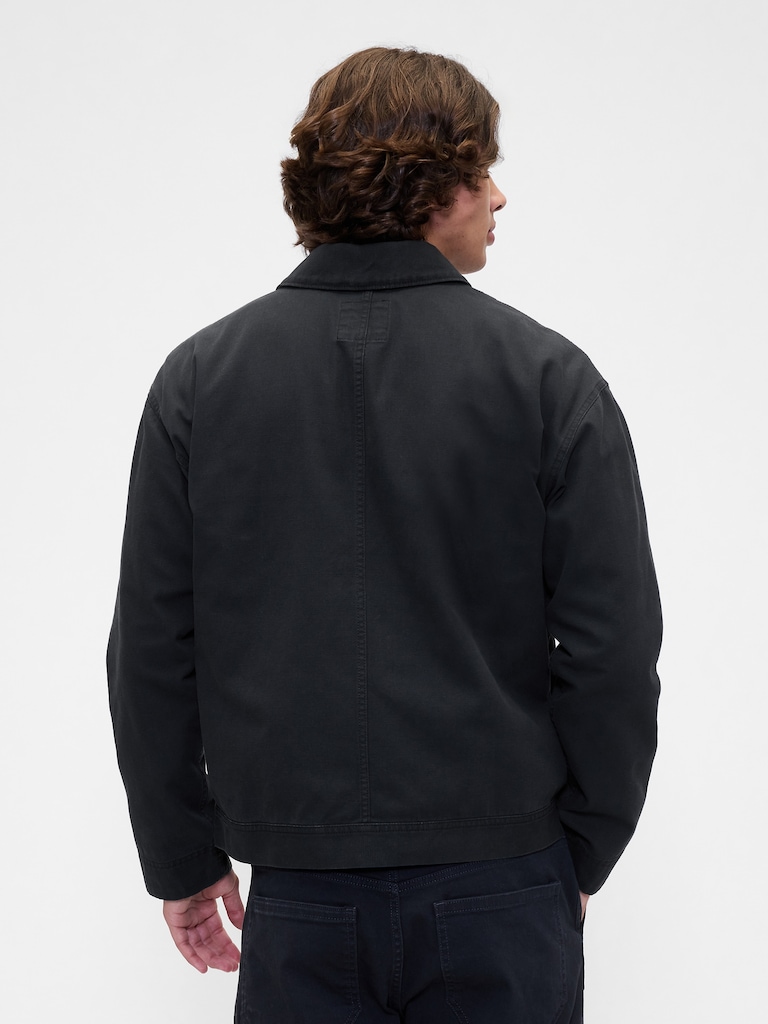 Relaxed Canvas Utility Jacket