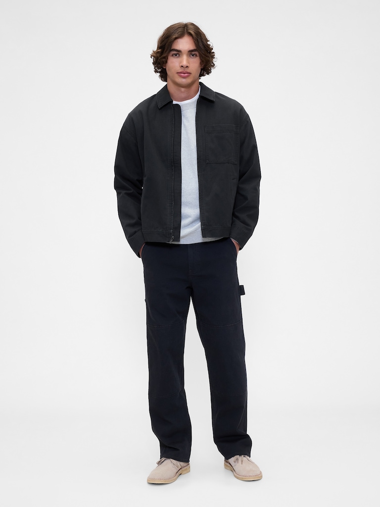 Relaxed Canvas Utility Jacket