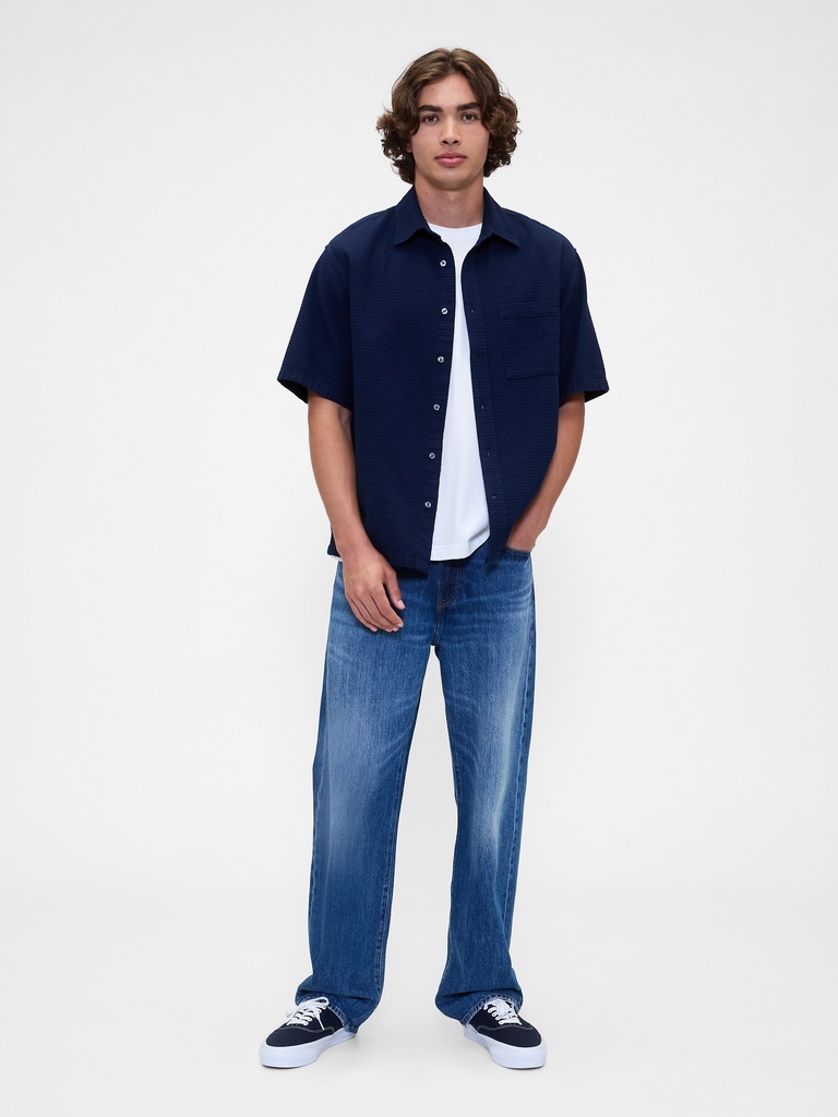 Waffle Shirt in Boxy Fit