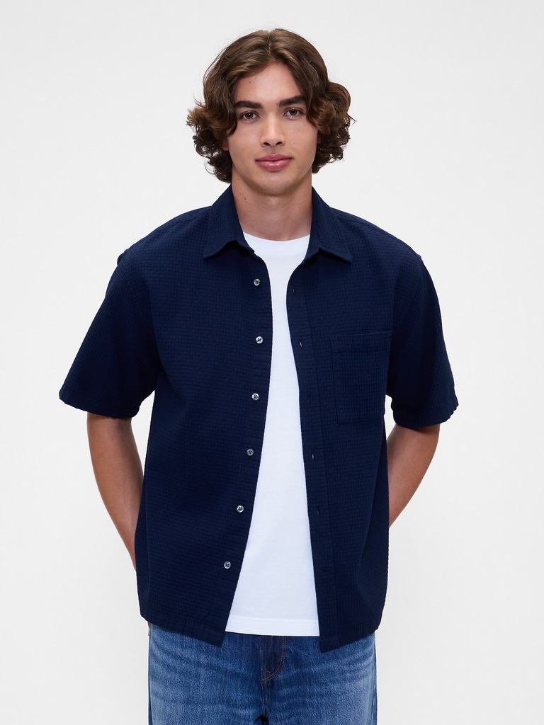 Waffle Shirt in Boxy Fit