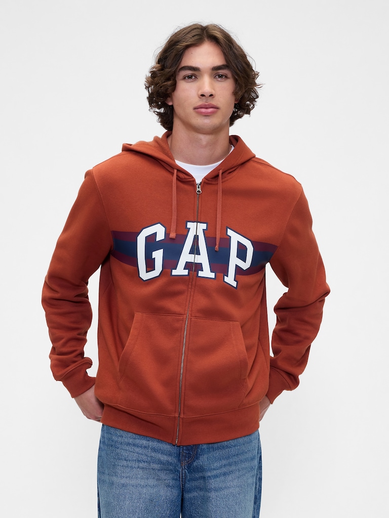 Relaxed Gap Logo Zip Hoodie
