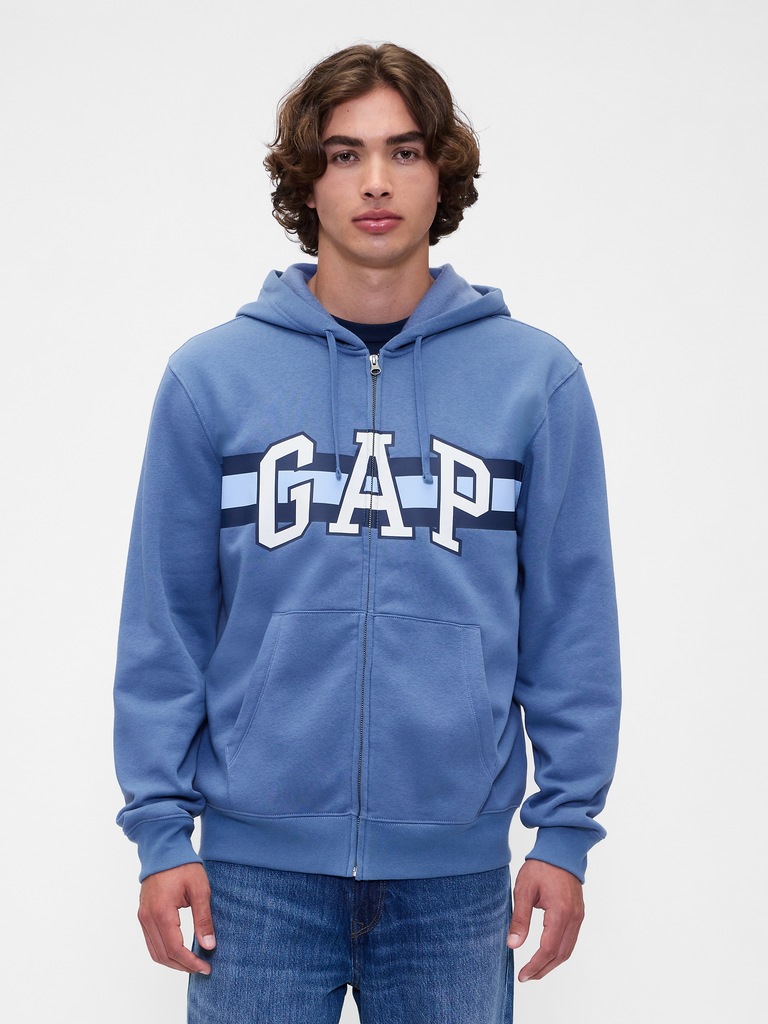 Relaxed Gap Logo Zip Hoodie