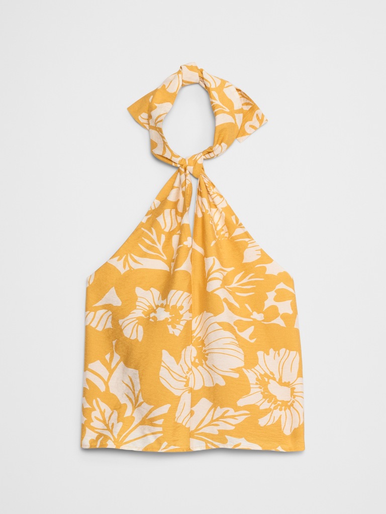 Knot-Front Halter Top