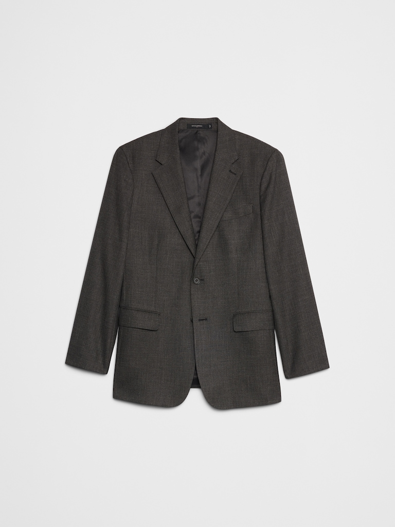 Tailored-Fit Crosshatch Suit Jacket