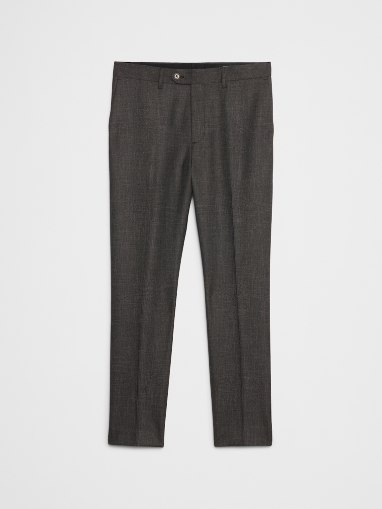 Tailored-Fit Crosshatch Suit Trouser