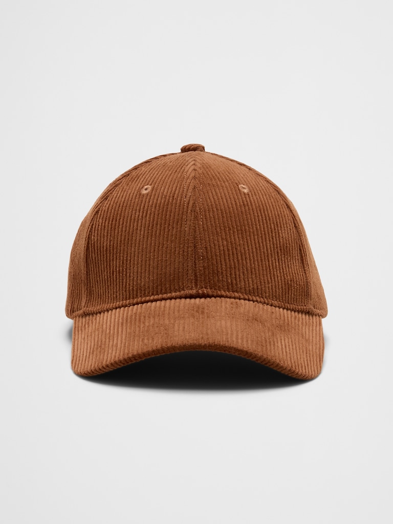 Corduroy Flat Brim Baseball Hat