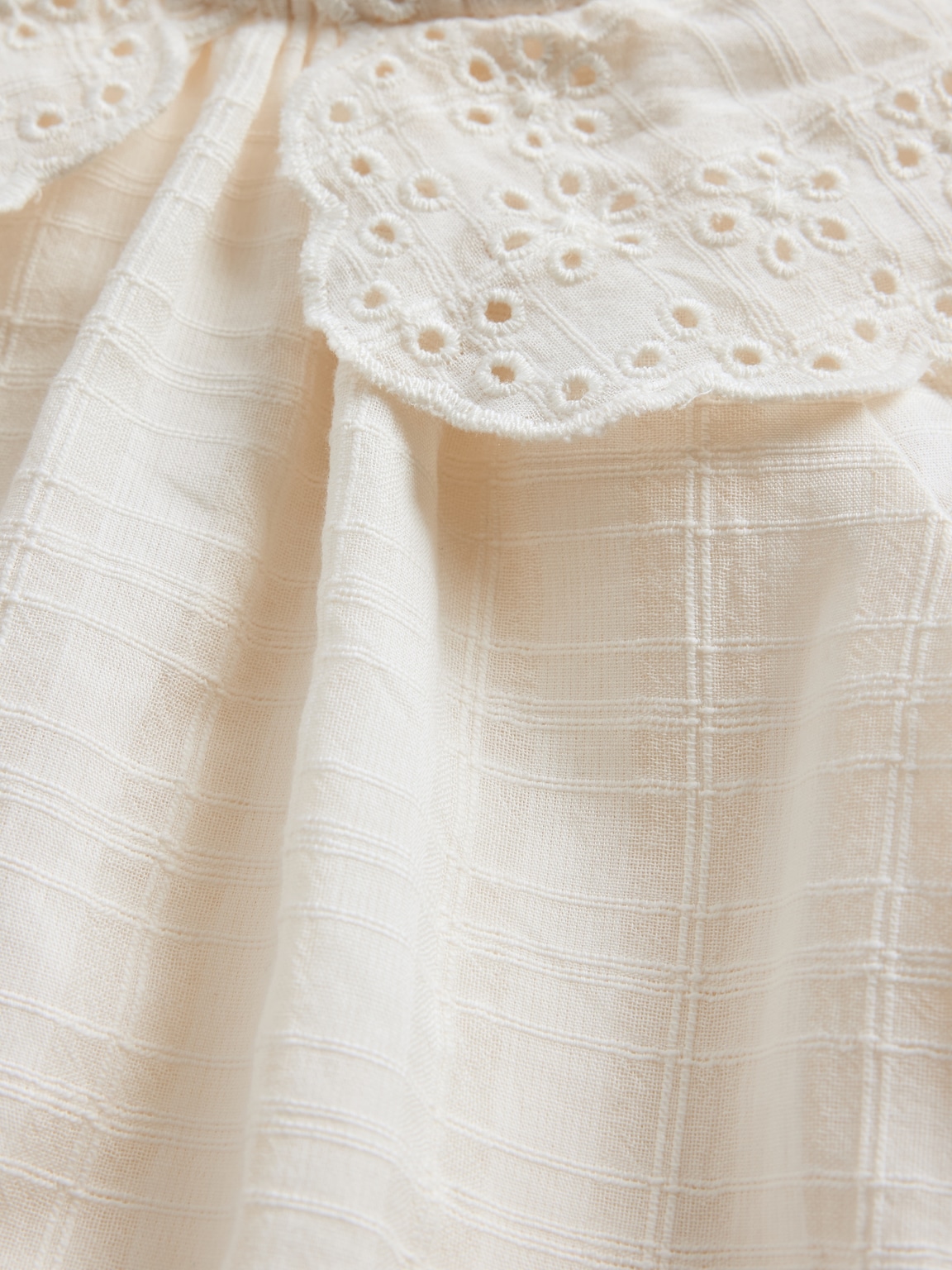 Baby Eyelet Collar Bubble Bodysuit