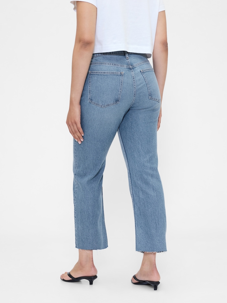 High Rise ’90s Slim Straight Crop Jeans