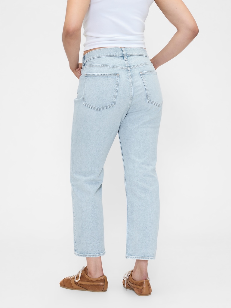 High Rise '90s Slim Straight Crop Jeans