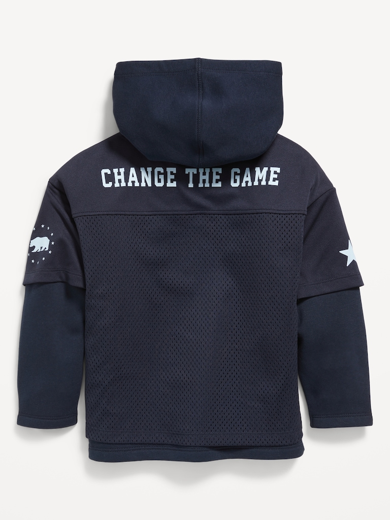 Oversized 2-In-1 Football Hoodie for Toddler Boys
