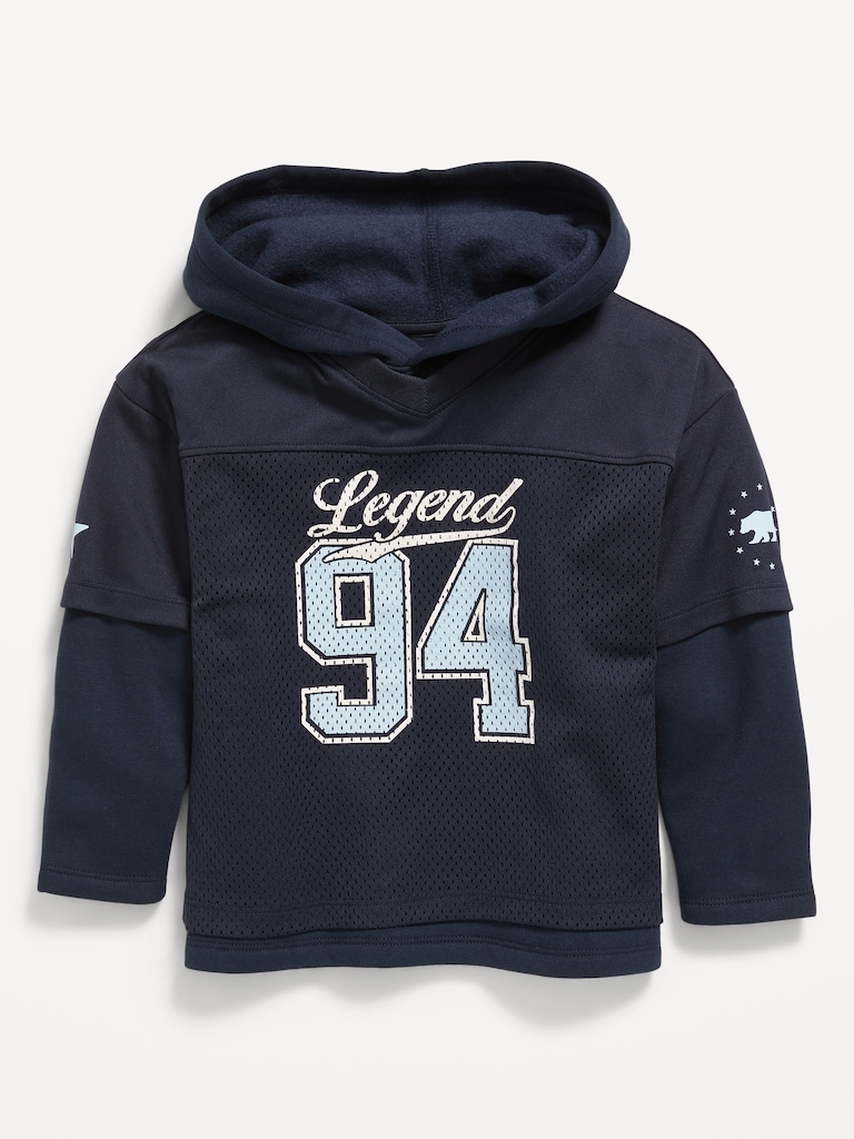 Oversized 2-In-1 Football Hoodie for Toddler Boys