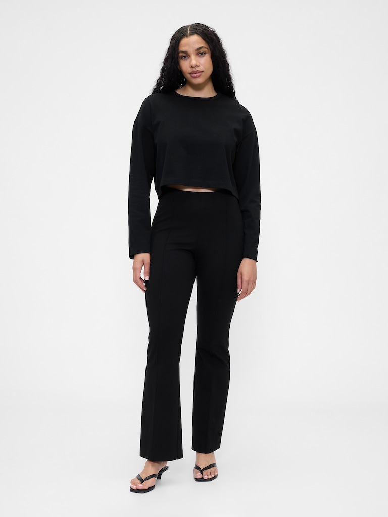 High Rise Double Knit Boot Pants