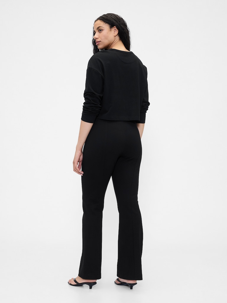 High Rise Double Knit Boot Pants