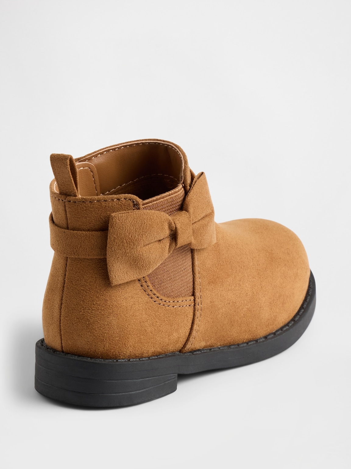 Toddler Vegan Suede Bow Chelsea Boots