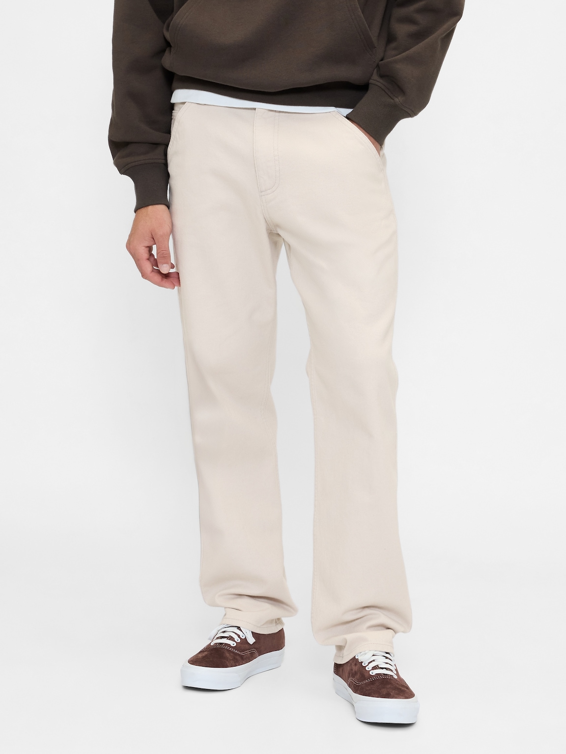 Relaxed Straight Utility Khakis